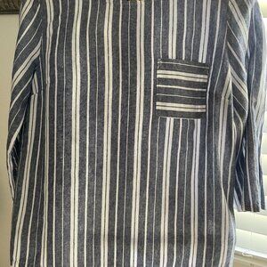 Womens Liz Claiborne Top - PL Navy/White
